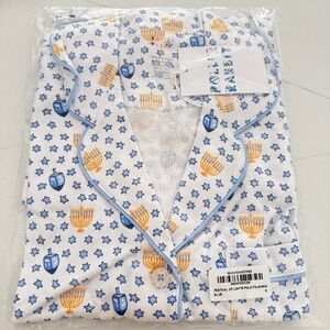 Roller Rabbit Festival of Lights  2 Piece Polo Short Sleeve Shorts Set S NWT